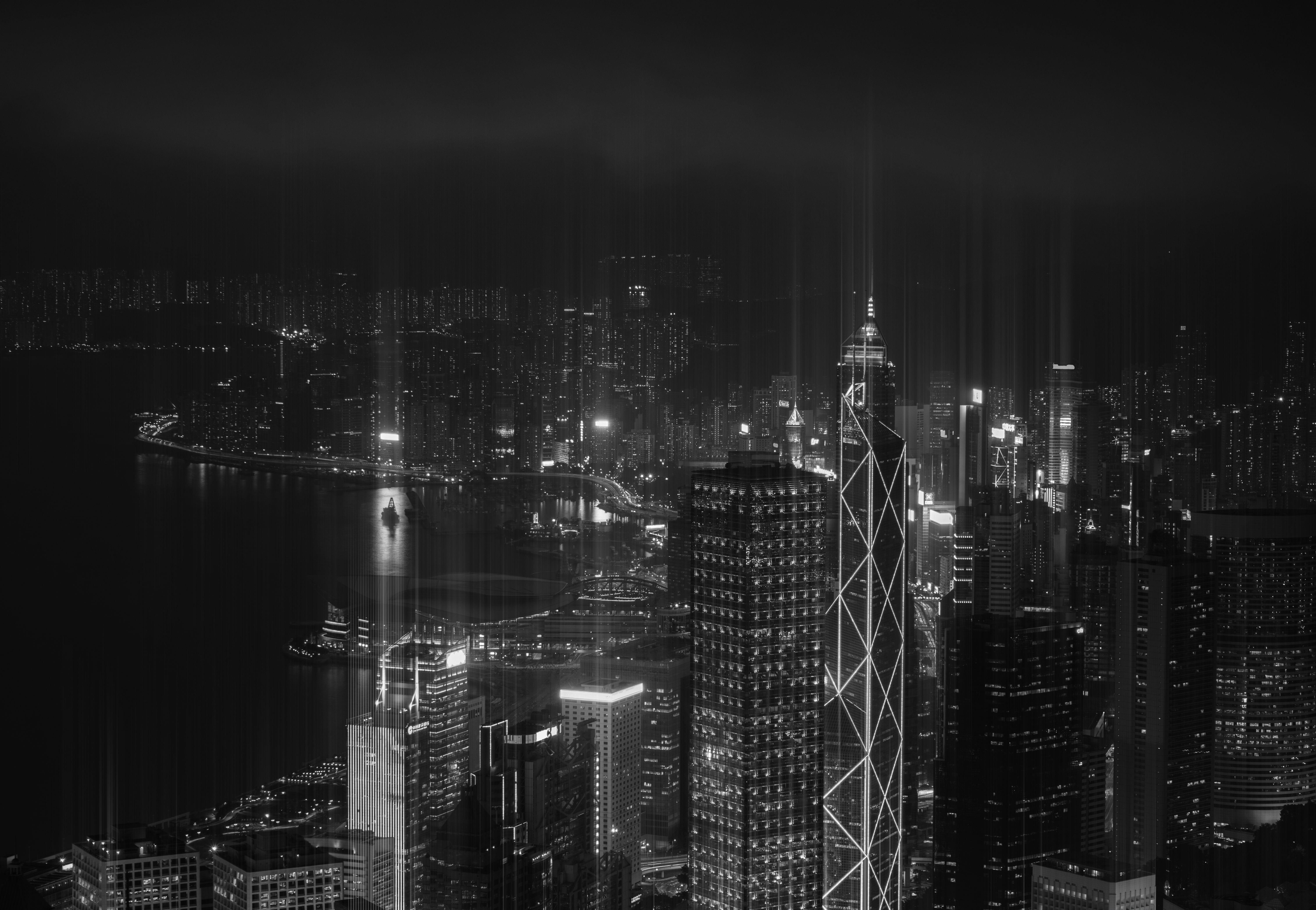 City skyline at night